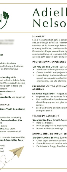 Senior Resume