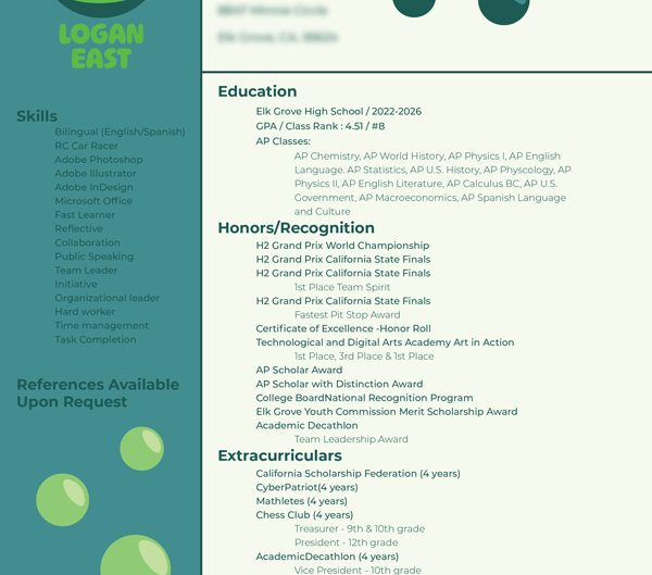 Senior Resume
